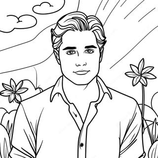 Edward Cullen Sparkling In The Sun Coloring Page 58055-48259