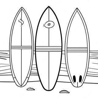 Colorful Surfboards On The Beach Coloring Page 58065-48262