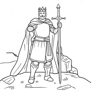 King Arthur And Excalibur Coloring Page 58075-48266