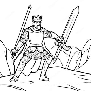 King Arthur And Excalibur Coloring Page 58075-48268