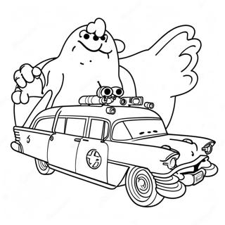 Ghostbusters Ecto 1 Coloring Pages