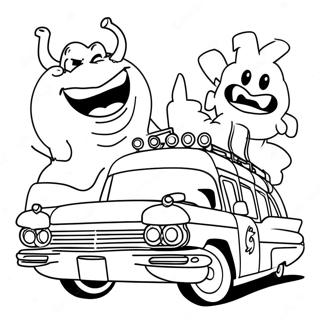 Ghostbusters Ecto 1 Coloring Page 58084-48282