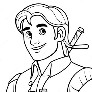 Adventurous Flynn Rider Coloring Page 58095-48287