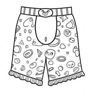 Funny Cartoon Underwear Coloring Page 58105-48290