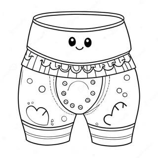 Funny Cartoon Underwear Coloring Page 58105-48292