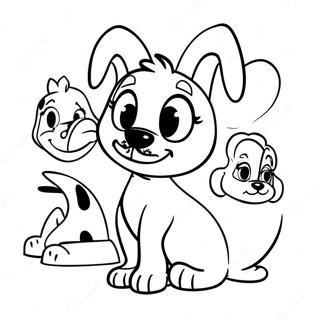 Playful Disney Dogs Coloring Page 58115-48299