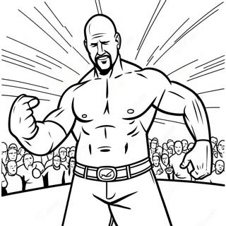 Stone Cold Steve Austin In Action Coloring Page 58135-48311