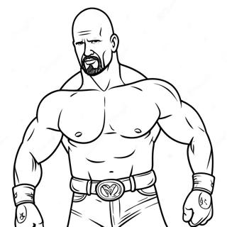 Stone Cold Steve Austin In Action Coloring Page 58135-48312