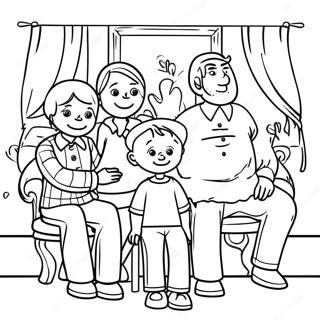 I Am Thankful For Family Coloring Page 5814-4642