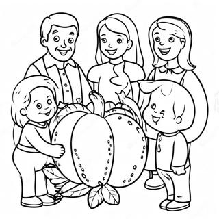 I Am Thankful For Family Coloring Page 5814-4643