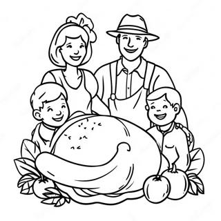 I Am Thankful For Family Coloring Page 5814-4644