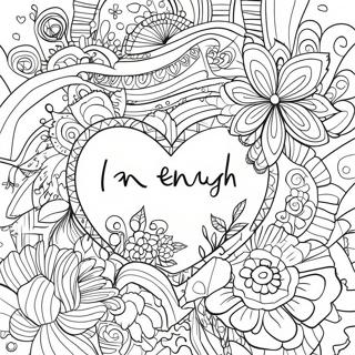 I Am Enough Affirmation Coloring Page 58154-48332