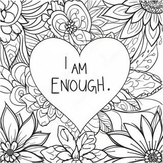 I Am Enough Inspirational Quotes Coloring Page 58155-48334