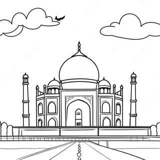 Taj Mahal Coloring Page 58174-48358