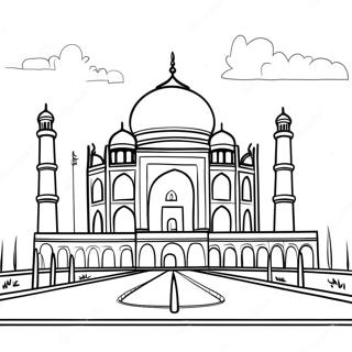 Taj Mahal Coloring Page 58174-48359