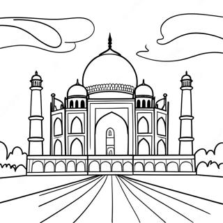 Taj Mahal Coloring Page 58174-48360