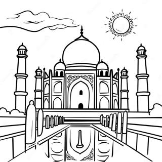 Taj Mahal Coloring Pages