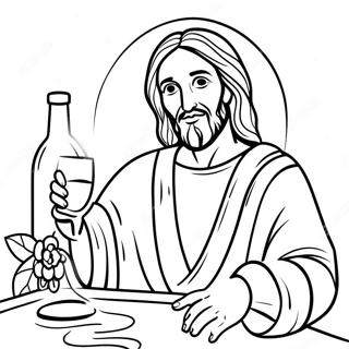 Jesus Turns Water Into Wine Coloring Pages