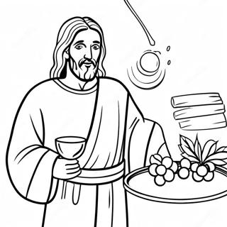 Jesus Turns Water Into Wine Coloring Page 58204-48376