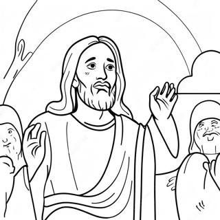 Jesus Performing Miracle Coloring Page 58205-48370