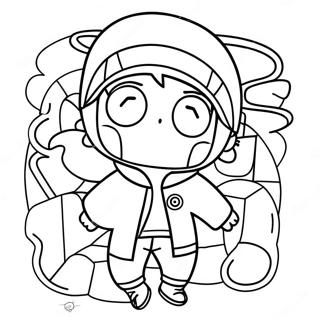 Cute Naruto Among Us Crewmate Coloring Page 58225-48398