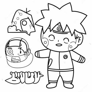 Cute Naruto Among Us Crewmate Coloring Page 58225-48399