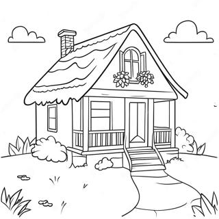 Cozy Cottage Coloring Page 5825-4656