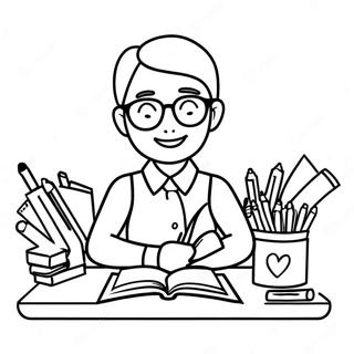 Best Teacher Ever Coloring Page 58264-48420