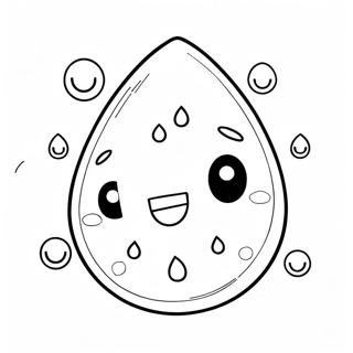 Cute Raindrop With Face Coloring Page 58285-48434