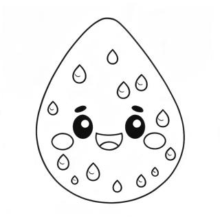 Cute Raindrop With Face Coloring Page 58285-48435