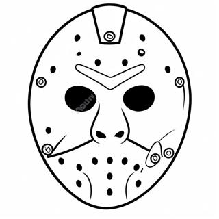 Jason Mask Coloring Page 58294-48448