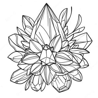 Sparkling Crystal Cluster Coloring Page 582-465