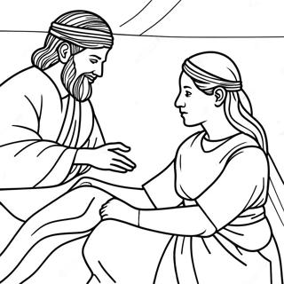 Jairus Daughter Healing Coloring Page 58304-48450