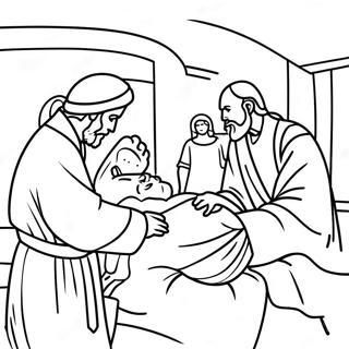 Jairus Daughter Healing Coloring Page 58304-48451