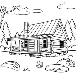 Log Cabin Coloring Page 58314-48467