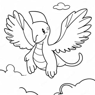 Lugia Flying In The Sky Coloring Page 58335-48486