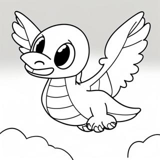 Lugia Flying In The Sky Coloring Page 58335-48487