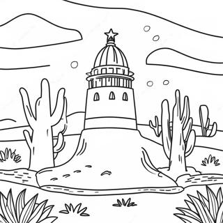 Famous Texas Landmarks Coloring Page 58345-48478