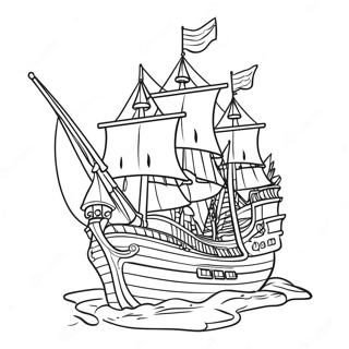 Pirate Ship Coloring Pages