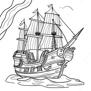 Pirate Ship Coloring Page 5834-4658