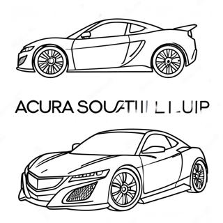 Acura Sports Car Coloring Page 58355-48495