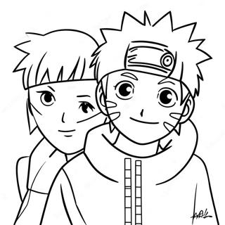 Cute Naruto And Hinata Together Coloring Page 58365-48498