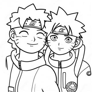 Cute Naruto And Hinata Together Coloring Page 58365-48499