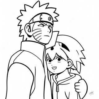 Cute Naruto And Hinata Together Coloring Page 58365-48500