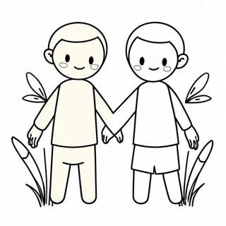 Cute Bf Holding Hands Coloring Page 58375-48507