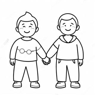 Cute Bf Holding Hands Coloring Page 58375-48508