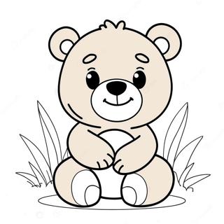 Cute Brown Bear Coloring Page 58395-48537