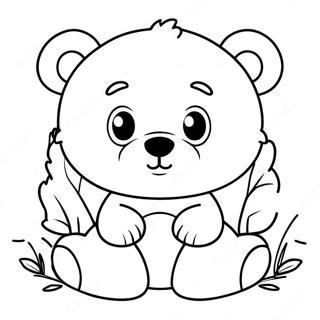 Cute Brown Bear Coloring Page 58395-48538