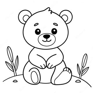 Cute Brown Bear Coloring Page 58395-48540