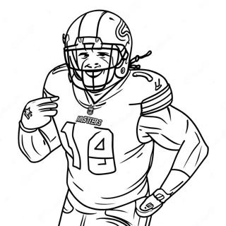 Dalvin Cook Action Pose Coloring Page 58404-48528